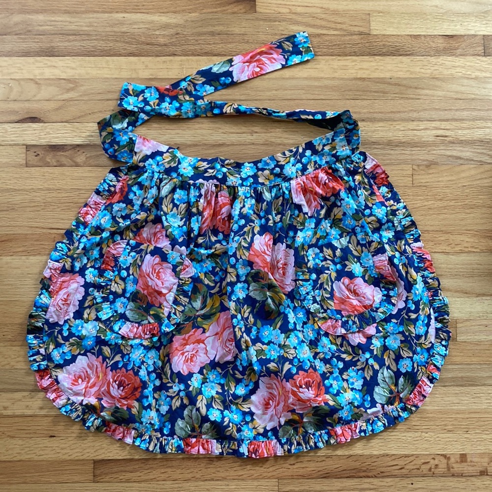 Batsheva x Laura Ashley Apron 100% Cotton Emilia Floral Print
